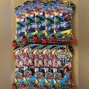 Lot of 10x Pokemon Mega Evolution Sleeved Booster Packs Ships Fast